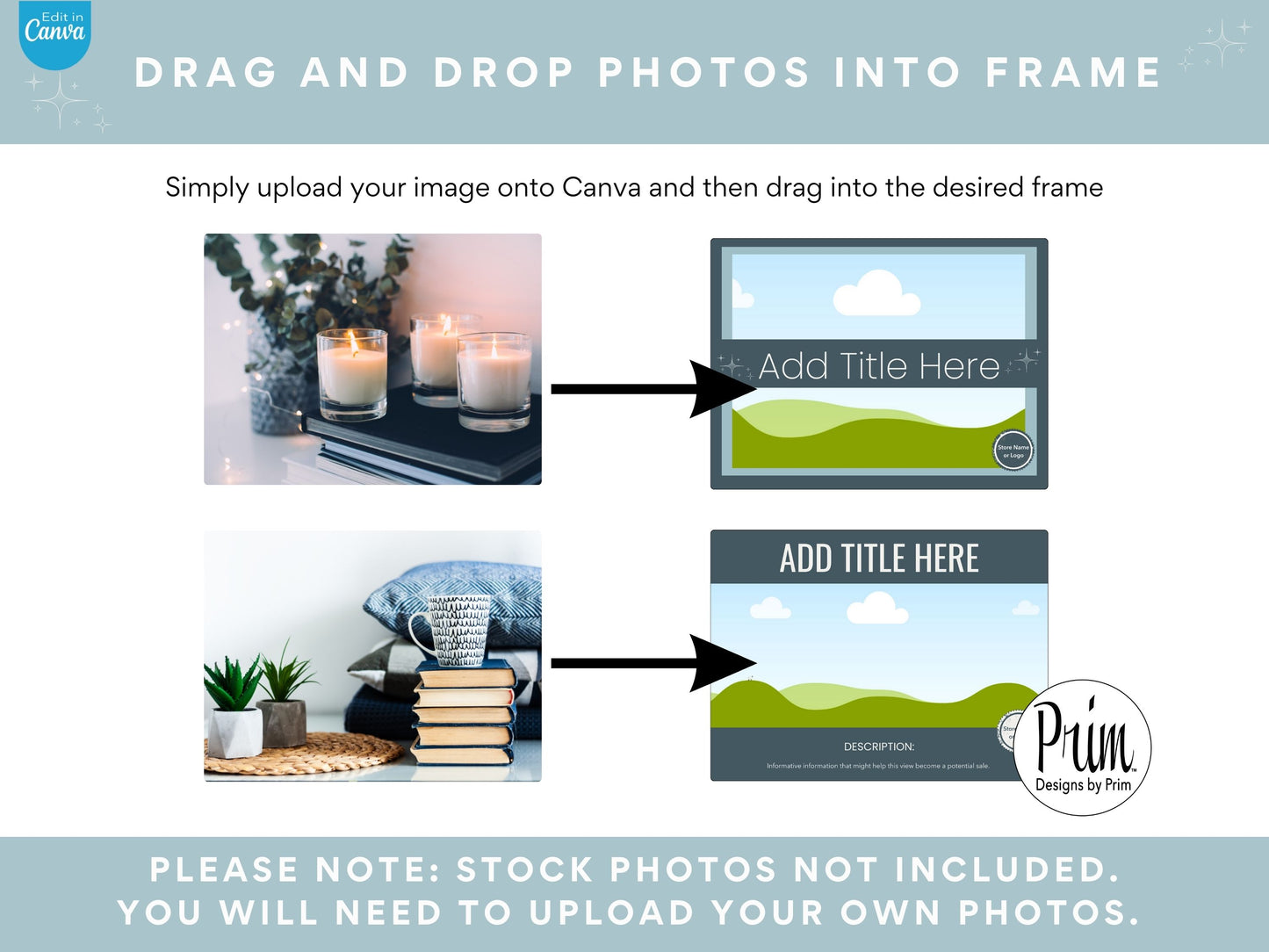 Designs by Prim Etsy Shop Kit | Etsy Banner Templates | Etsy Store Listing Bundle | Canva Editable Template | Etsy Seller Branding Design | Store Mock Ups Jessica Nethery Designer Business Branding