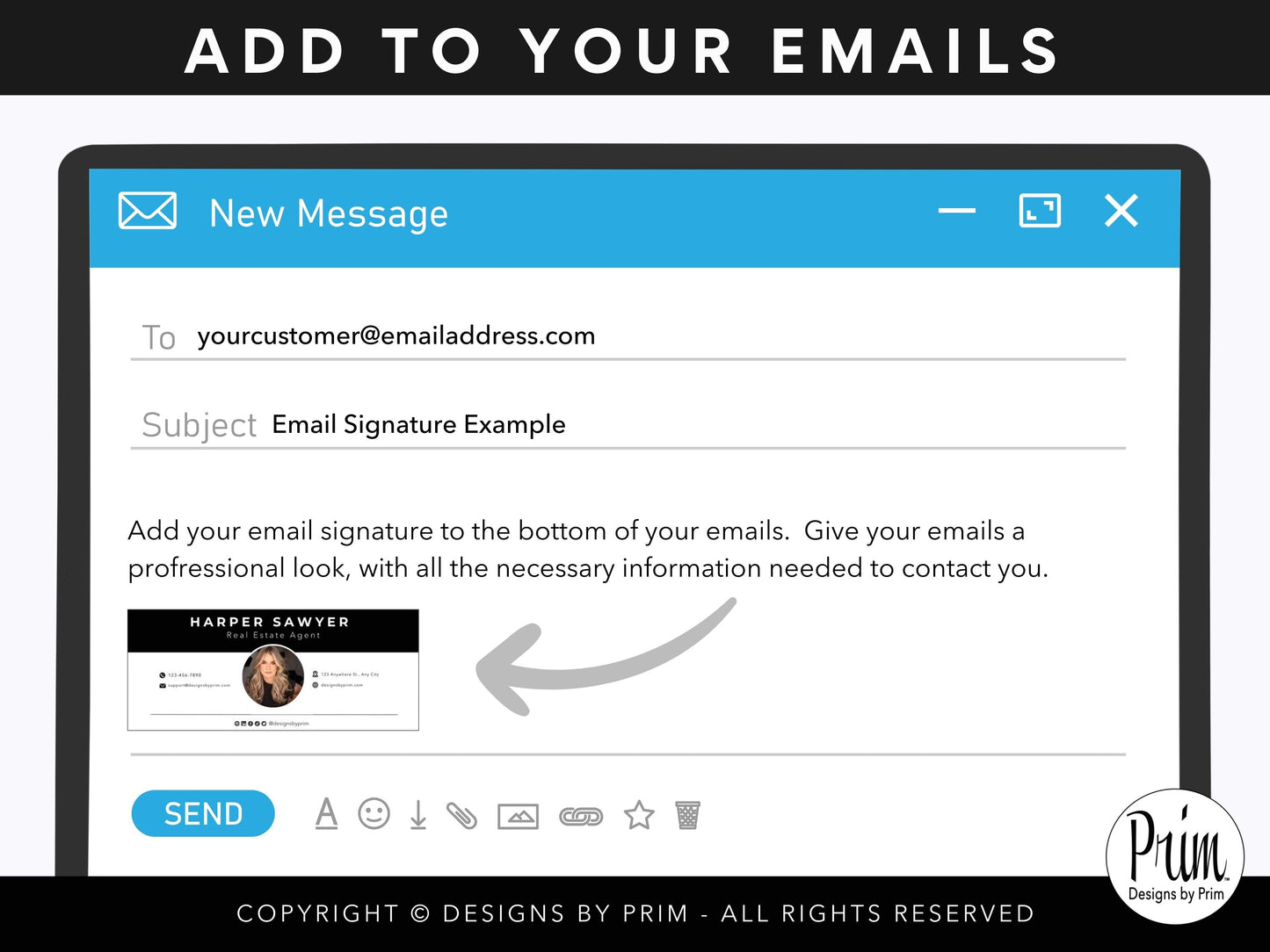 Black White Email Signature Template | Canva Email Signature | Small Business Email Design | Coastal Branding | Email Template | Business Branding Jessica A. Nethery Graphic Web Design