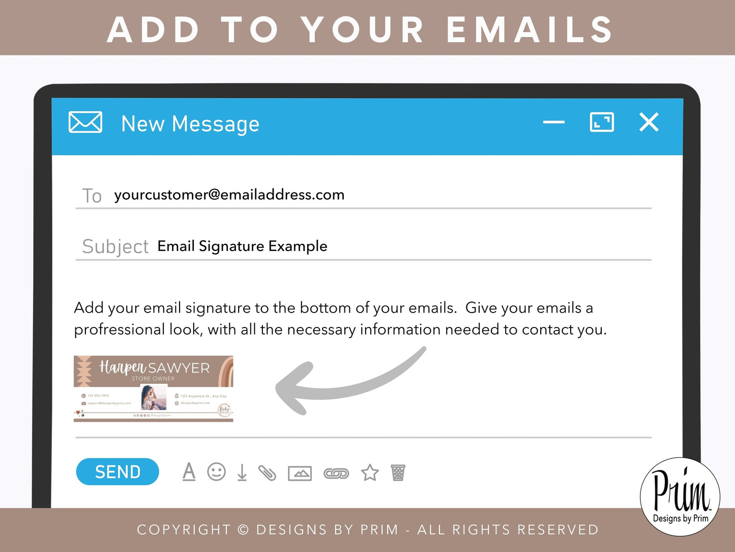 Boho Wilde Email Signature Template | Canva Email Signature | Small Business Email Design | Coastal Branding | Email Template | BUNDLE