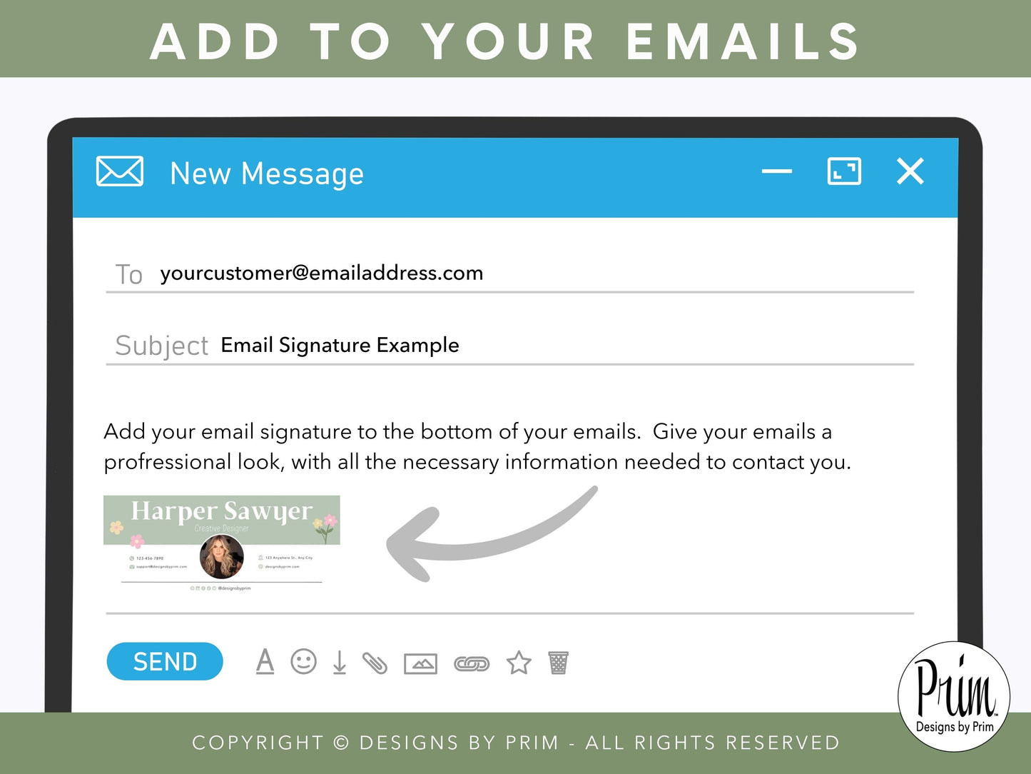 Cottage Delight Email Signature Template Bundle | Canva Email Signature | Business Email Design | Whimsical Green Neutral Tones Branding | Email Template