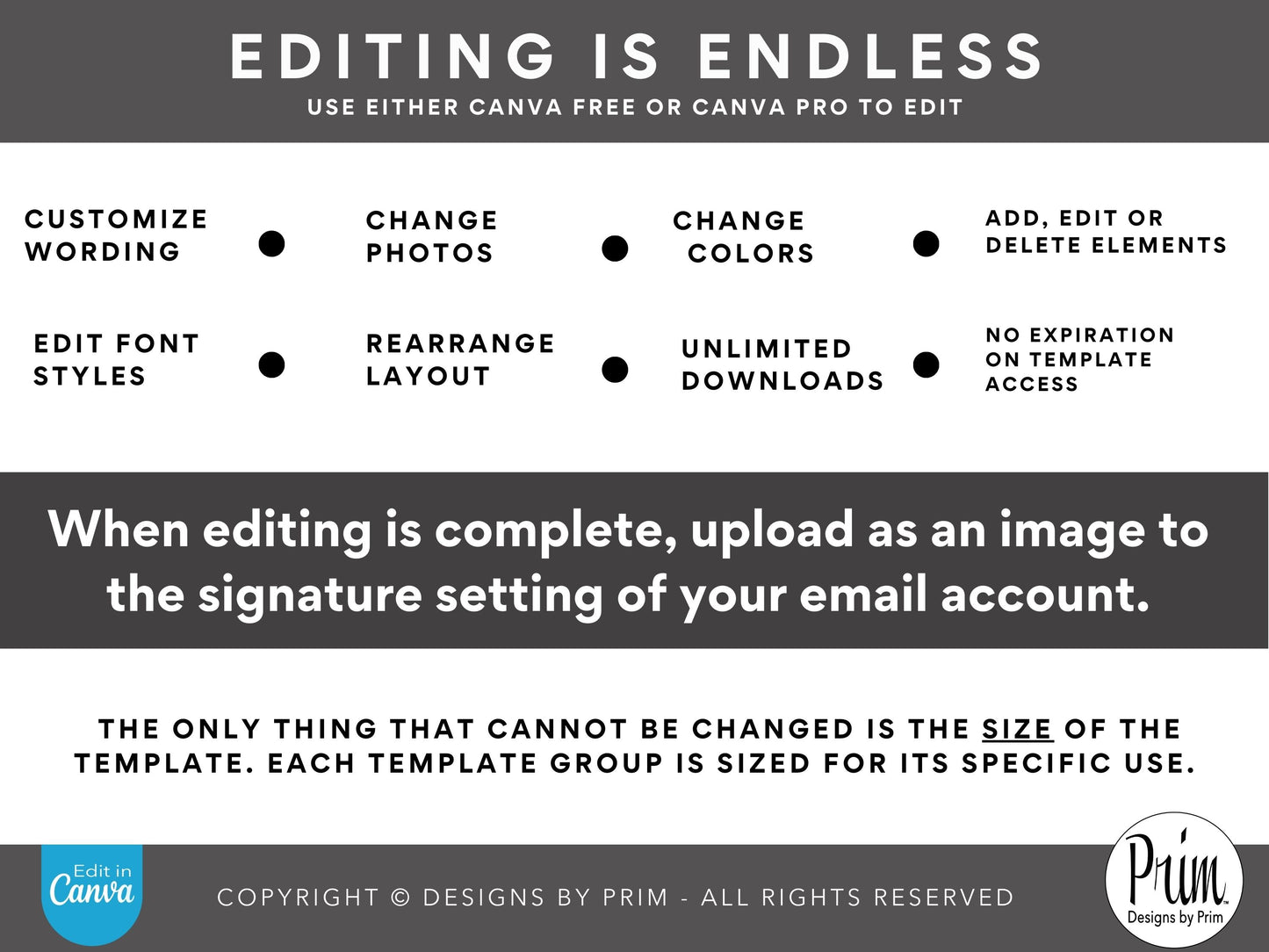 Skye Ryse Email Signature Template Bundle | Canva Email Signature | Small Business Email Design | Black White Branding | Email Template | Jessica A. Nethery Graphic Designer Business Branding