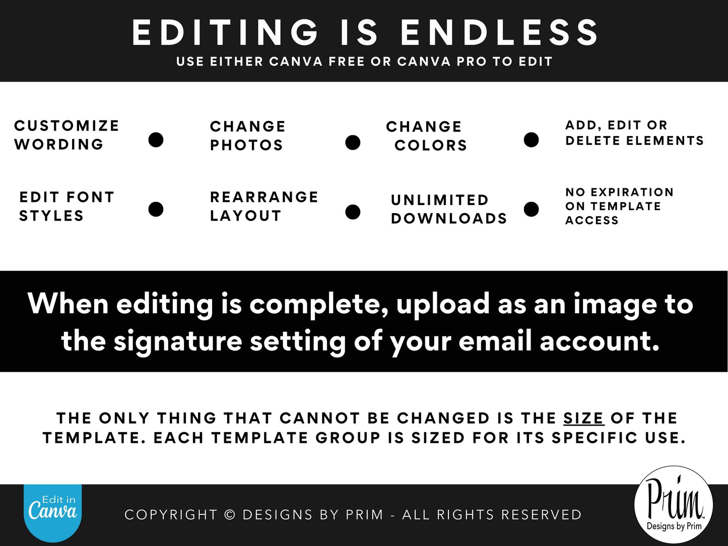 Black White Email Signature Template | Canva Email Signature | Small Business Email Design | Coastal Branding | Email Template | Business Branding Jessica A. Nethery Graphic Web Design