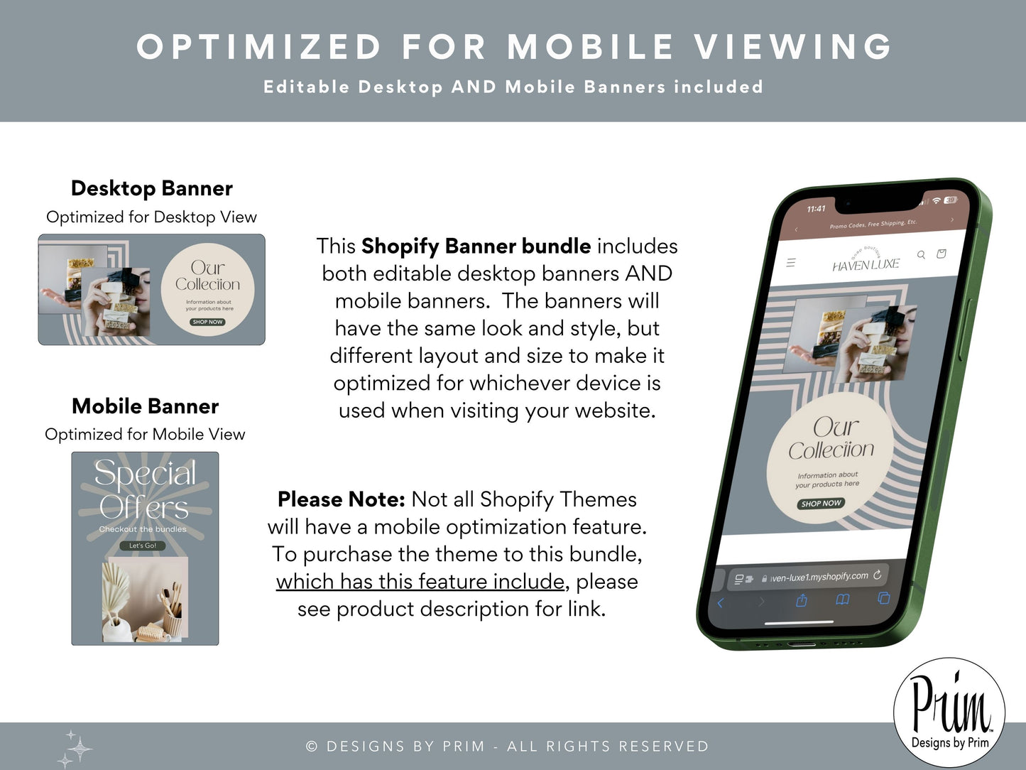 Designs by Prim Haven Luxe Earthy Shopify Theme Bundle | Editable Canva Templates | Website Design Theme| Online Store Banner | Spa Neutral Tone Storefront Business Branding Jessica A. Nethery Graphic Designer
