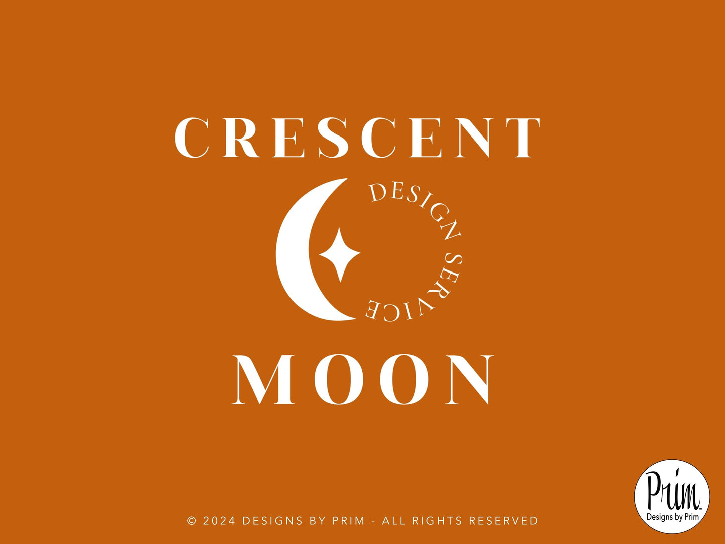 Designs by Prim Crescent Moon Collection Modern Brand Logo Design BUNDLE KIT Business Branding Jessica A. Nethery Graphic Design Web Designer
