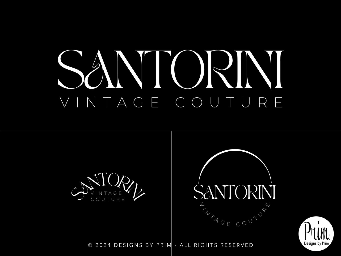 Designs by Prim Santorini Collection Modern Brand Logo Design BUNDLE KIT Business Branding Jessica A. Nethery Graphic Design Web Designer