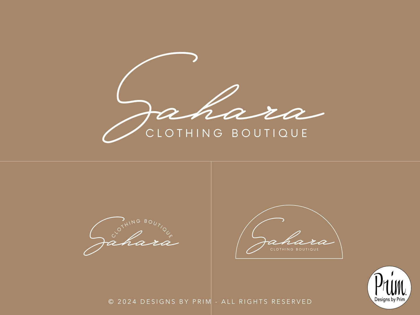 Designs by Prim Sahara Collection Modern Brand Logo Design BUNDLE KIT Business Branding Jessica A. Nethery Web Designer Graphic Design