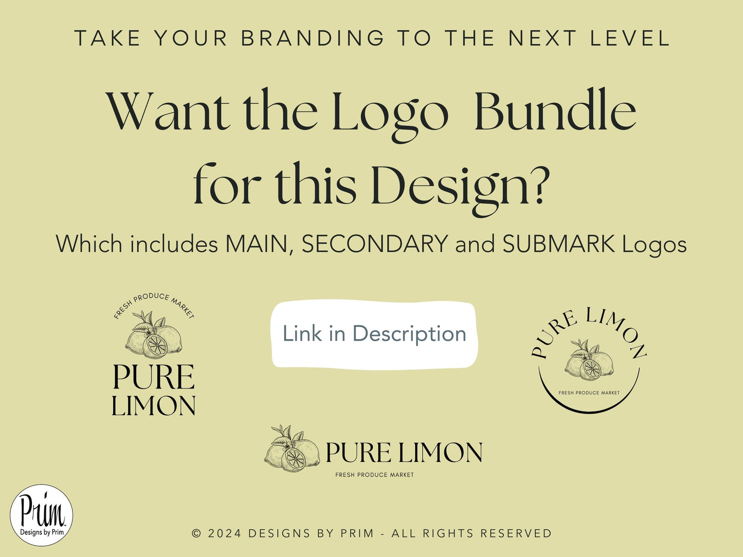 Lemon Fruit Modern Chic Brand Logo Design | Professional Logo | Premade Logo | Minimalist Logo | Modern Logo | Logo Brand Kit | Simple Logo Design | Stylish Logo Graphic Designer Business Branding Designs by Prim