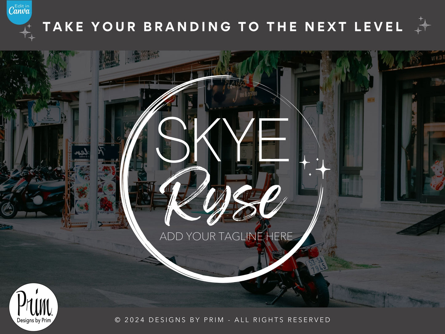 Designs by Prim Simply Modern Skye Ryse Logo Design Template Canva | Small Business Logo | Editable Logo Template | Business Branding Logo | DIY Logo Design | Brand Kit Jessica Ann Nethery Brand Design