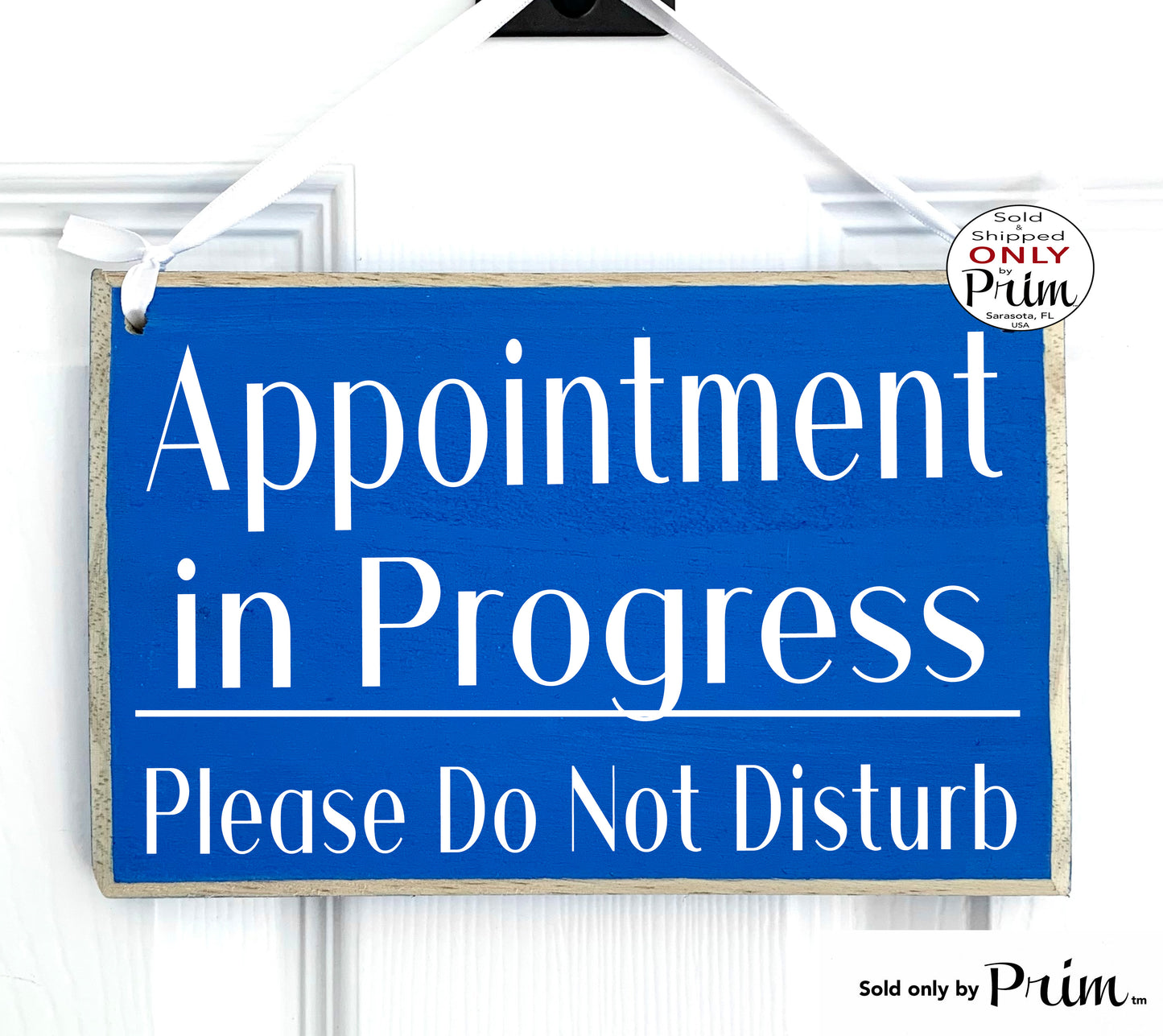 Designs by Prim 8x6 Appointment In Progress Please Do Not Disturb Custom Wood Sign Exam Room In Use In Session Treatment Therapy Service Office Door Plaque