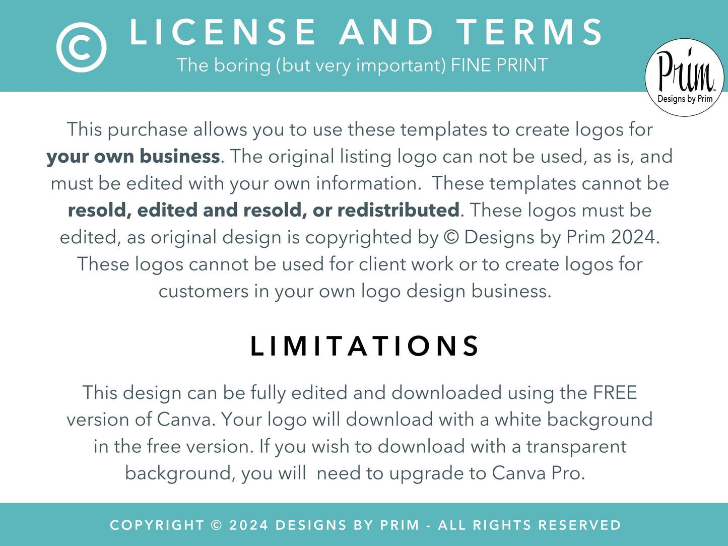 Designs by Prim Cupcake Collection Professional Logo Design Template Canva | Small Business Logo | Editable Logo Template | Business Branding Logo | DIY Logo Design | Brand Kit Jessica Ann Nethery Brand Design