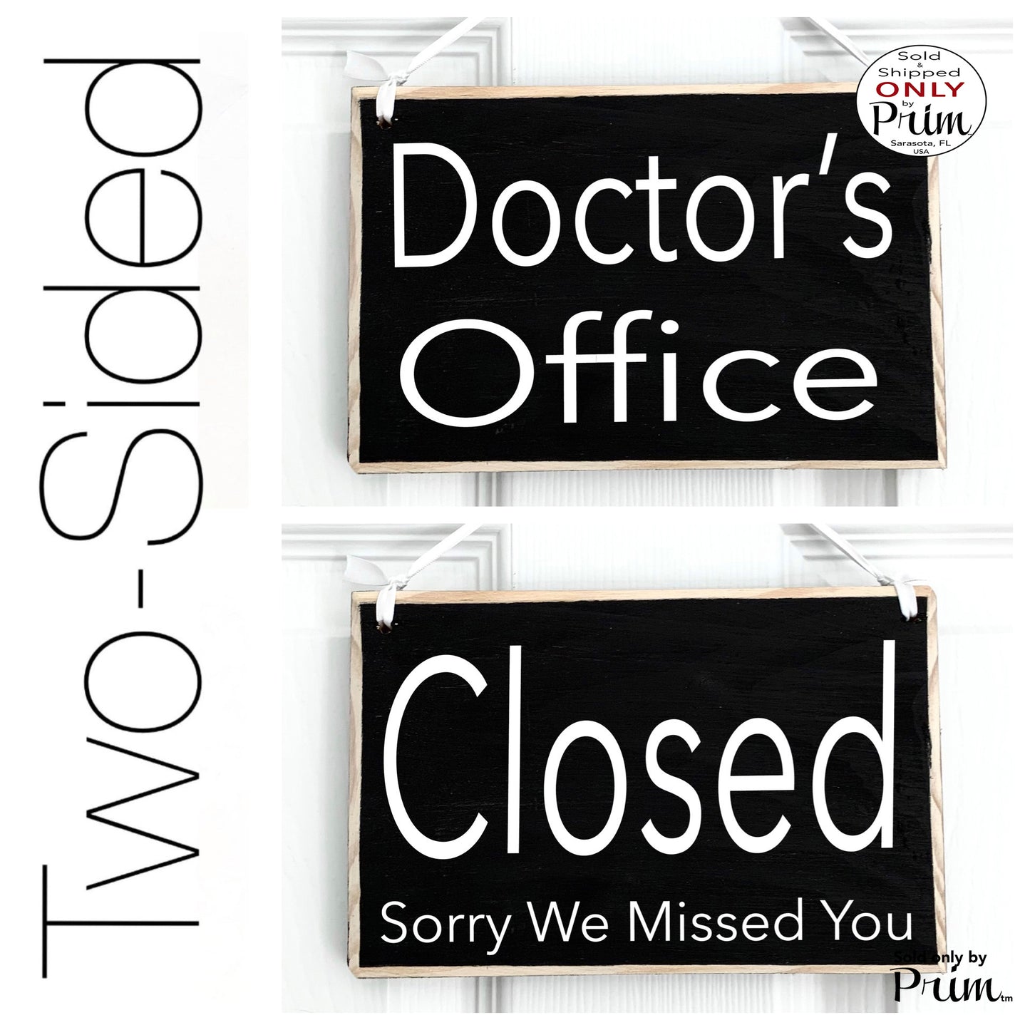 Designs by Prim 8x6 Doctors Office Closed Sorry We Missed You Custom Wood Sign In Out Room Available With a Patient Please Open Unavailable Door Plaque