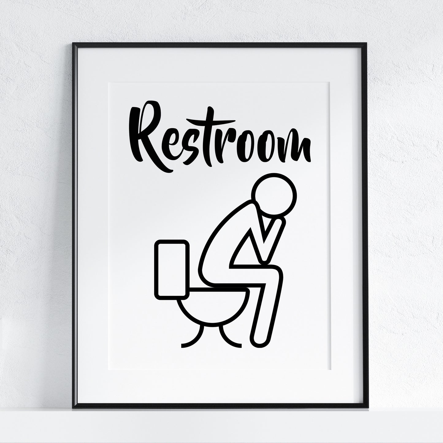 Designs by Prim Restroom Door Printable Door Sign Bathroom Unisex All Genders Welcome Outhouse Washroom Office airbnb Bed and Breakfast Inn Hotel Download