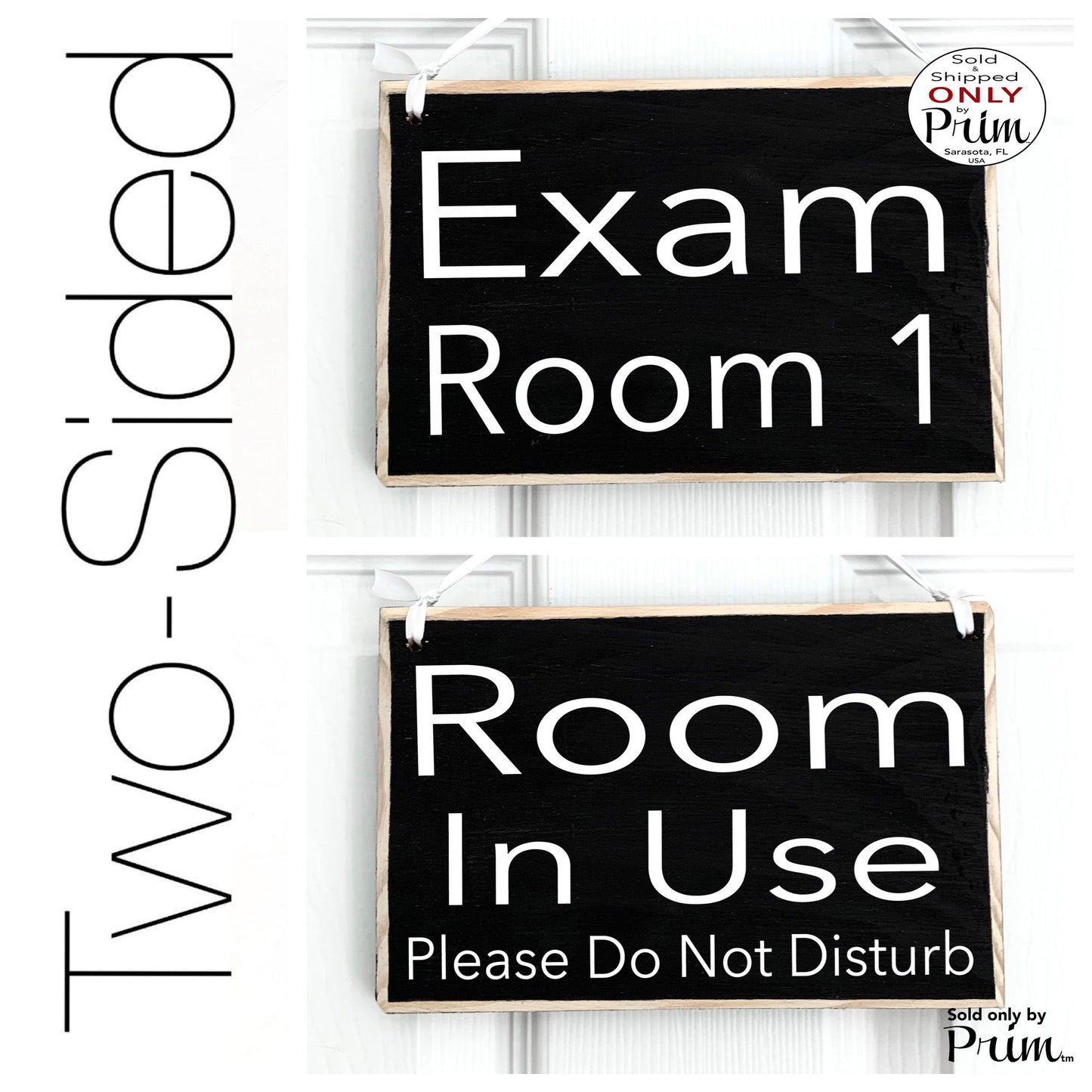 Designs by Prim 8x6 Exam Room In Use Pleases Do Not Disturb Custom Wood Sign Vacant Occupied Doctors Office Examination Available Wall Door Hanger Plaque