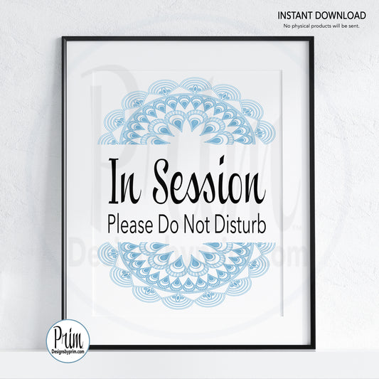 Designs by Prim In Session Please Do Not Disturb Printable Sign | In Progress Service In Session Soft Voices Quiet Please Spa Zen Service Session Download