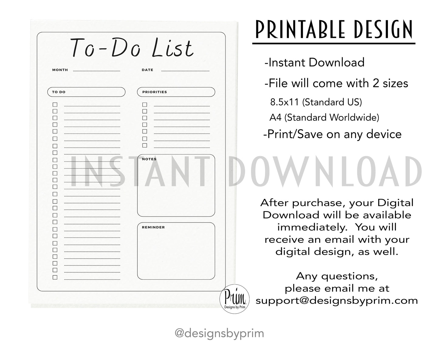 To-Do List Digital Printable Planner Benedict | Daily Planner Productivity Tool Task Management Time Manager Checklist Organizer Personal Task