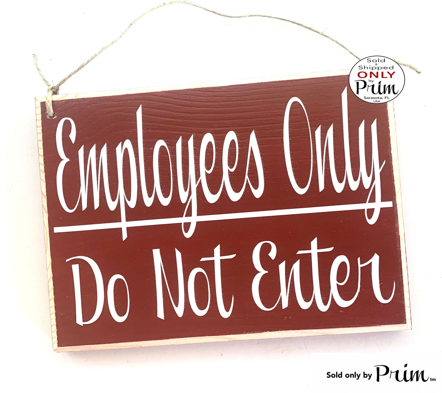 8x6 Employees Only Do Not Enter Custom Wood Sign Staff Office Private No Entry Business Store Shop Salon Spa Wall Decor Door Plaque Designs by Prim