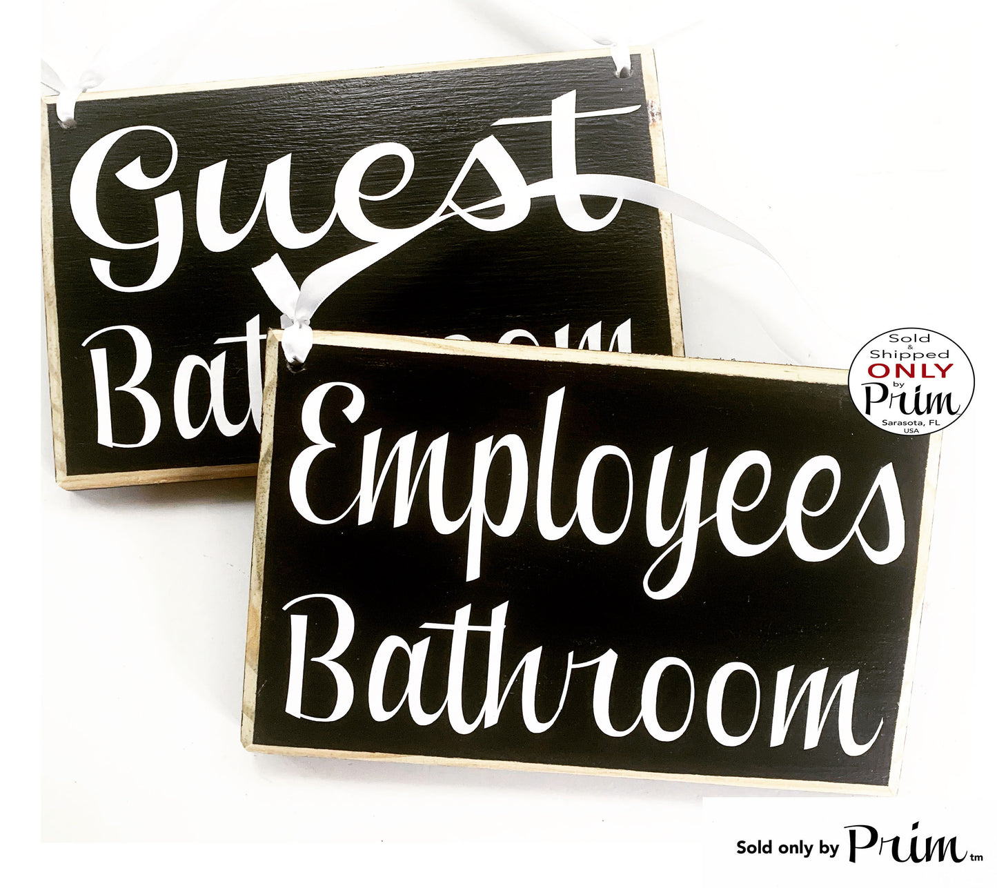 8x6 Employees Guest Bathroom Custom Wood Sign Sorry No Public Restrooms Loo Business Store Spa Office Staff Only Do Not Enter Door Plaque Designs by Prim