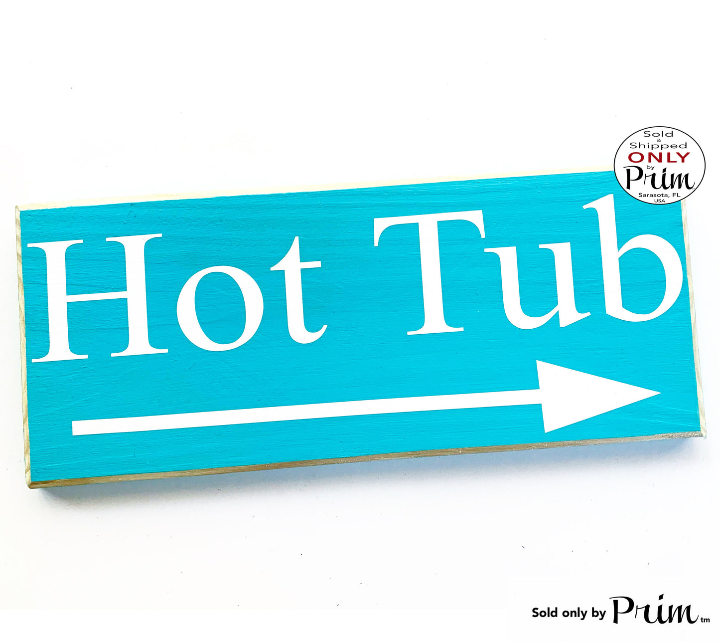 12x6 Pool Hot Tub Spa Shop Arrow Custom Wood Sign | Personalized Wording Business Entrance Reception Front Desk Welcome Deliveries Plaque
