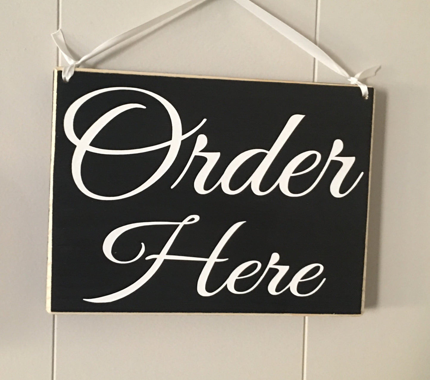 8x6 Order Here Double-Sided Wood Sign
