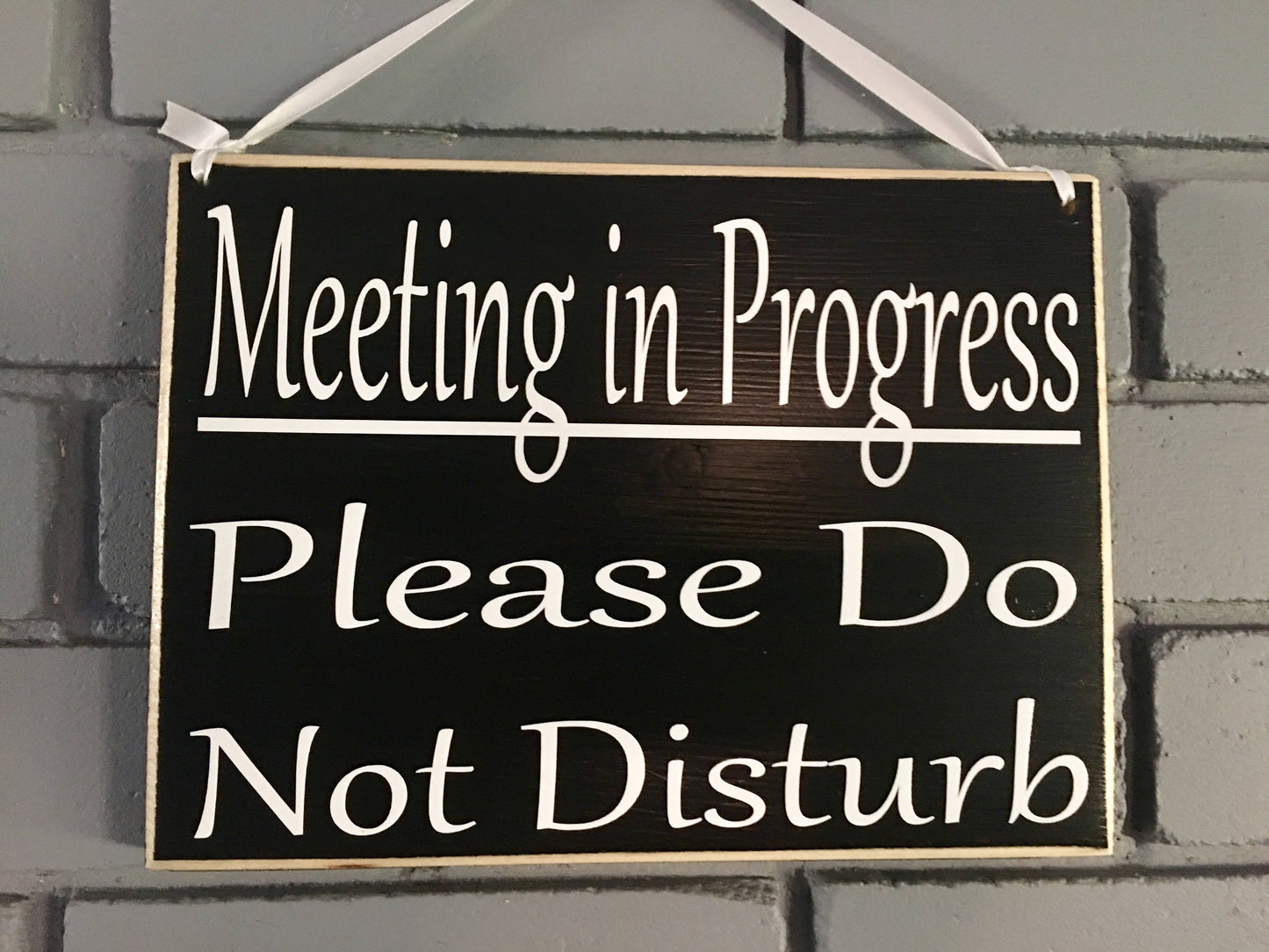 10x8 Meeting In Progress Wood Business Corporate Sign
