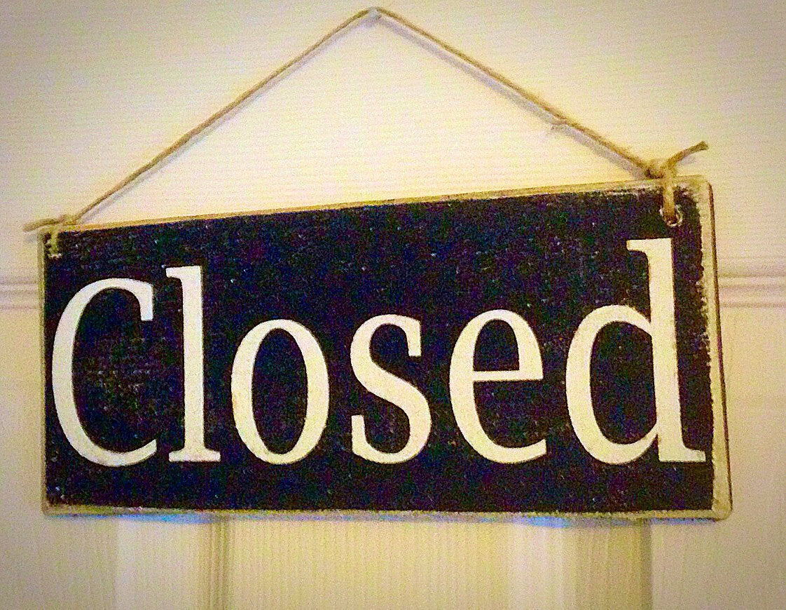 10x4 Open Closed Double-Sided Wood Business Corporate Sign