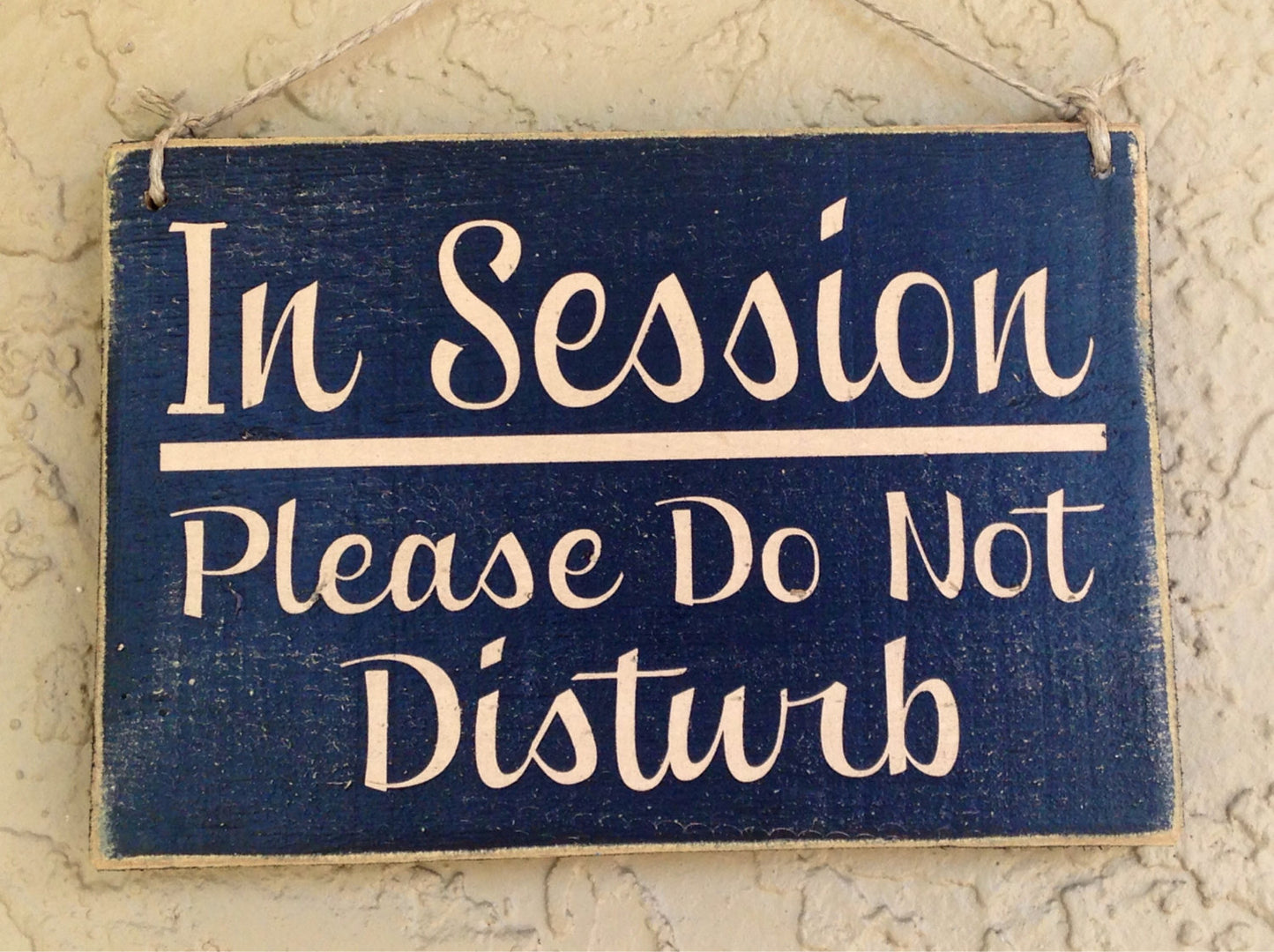 10x8 Welcome In Session Double-Sided Wood In Progress Business Sign