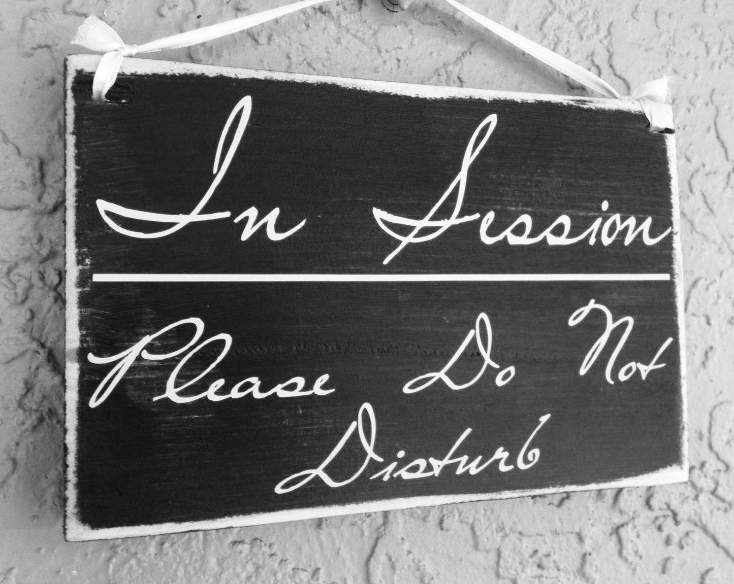 10x8 In Session Please Do Not Disturb Wood Spa Business Sign