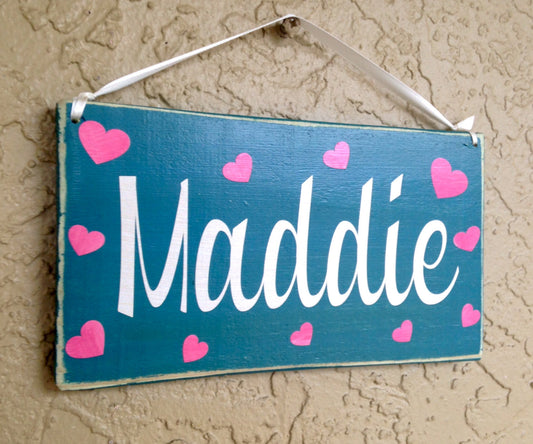 10x6 Girl's Name Personalized Wood Sign