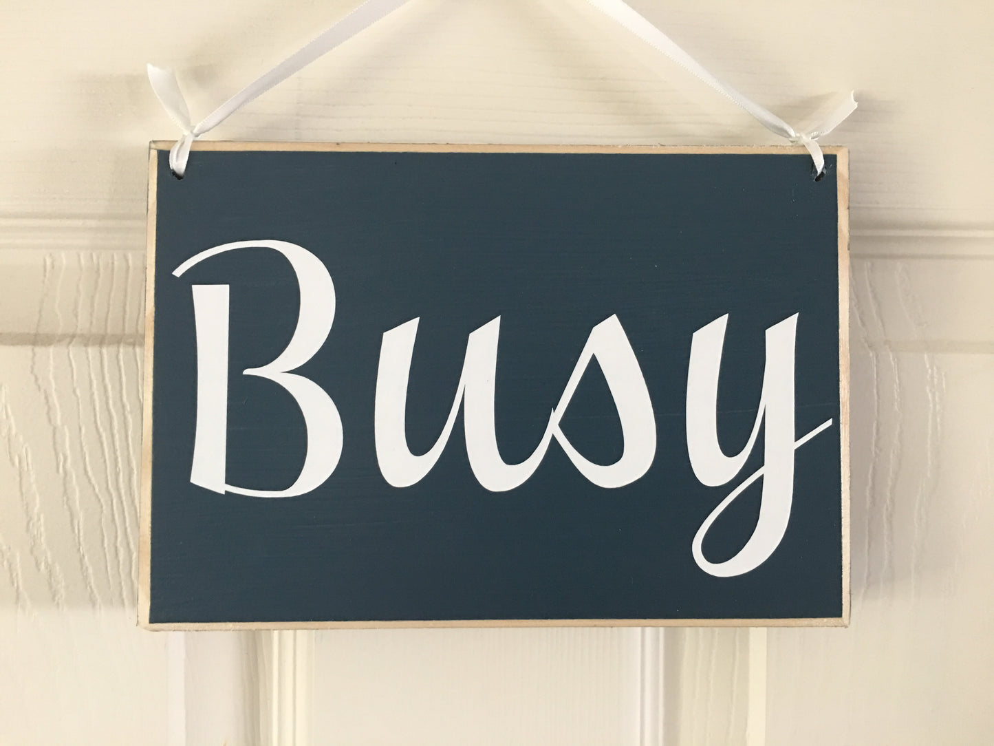 8x6 Two Sided Welcome Busy Wood Sign