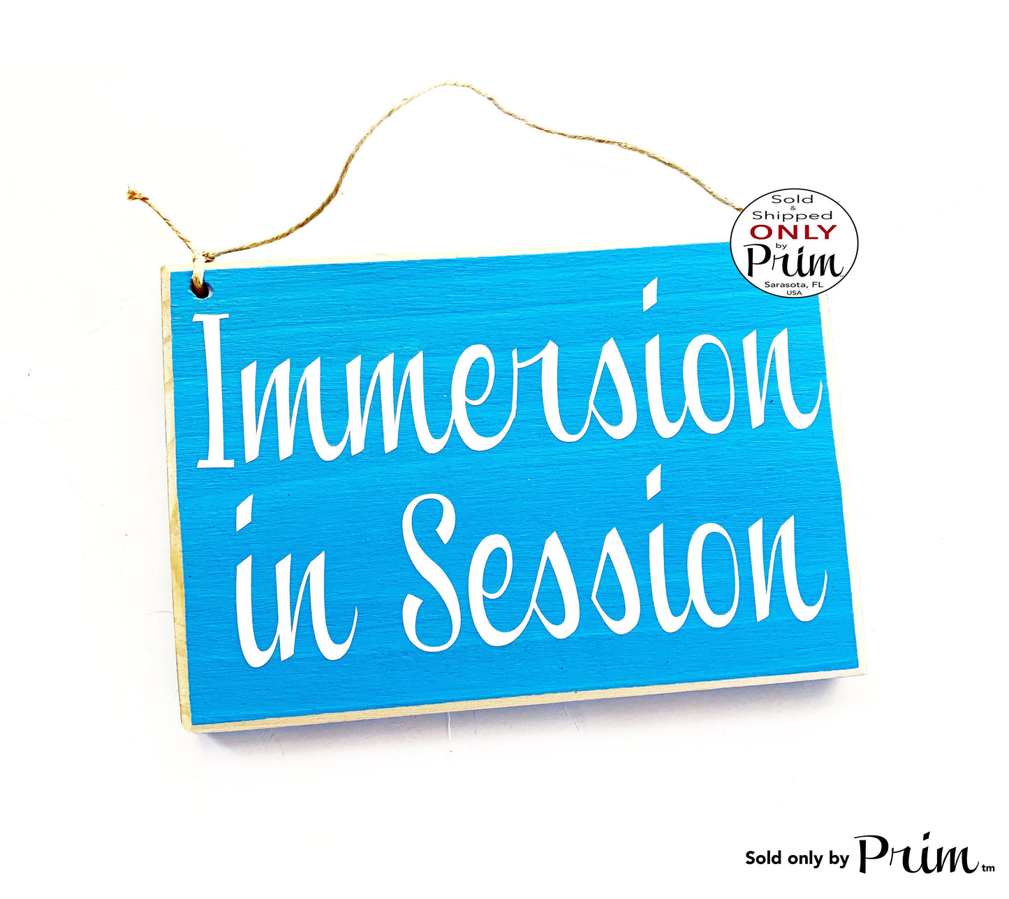 8x6 Immersion In Session Custom Wood Sign Therapy Please Do Not Disturb Psychology Cultural Language Counselor Progress Quiet Door Plaque