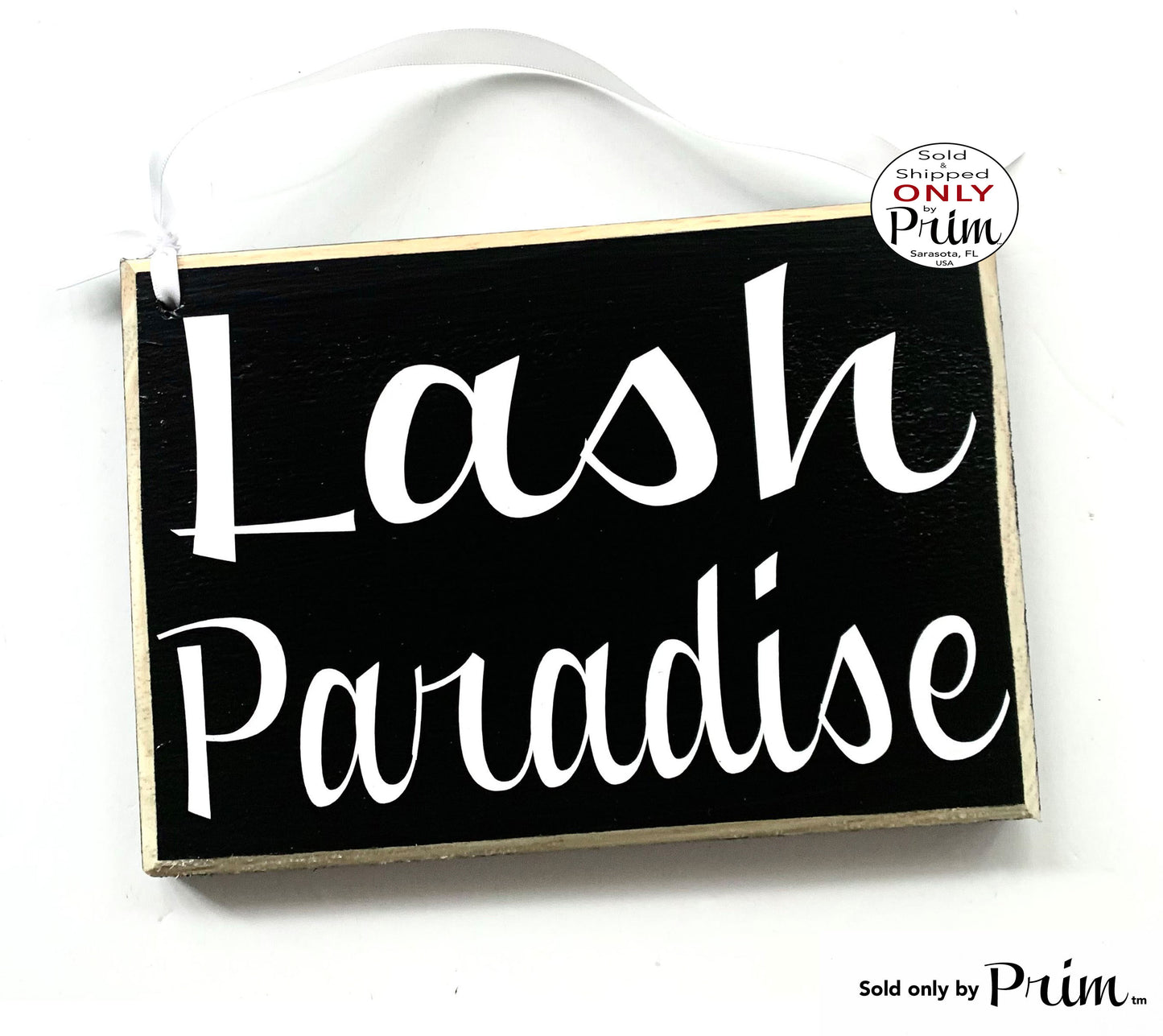 8x6 Lash Paradise Custom Wood Sign Eye Lash Extensions Room Office Spa Eyelash Eyebrow Relaxation Brow Waiting Room Wall Door Plaque Design by Prim