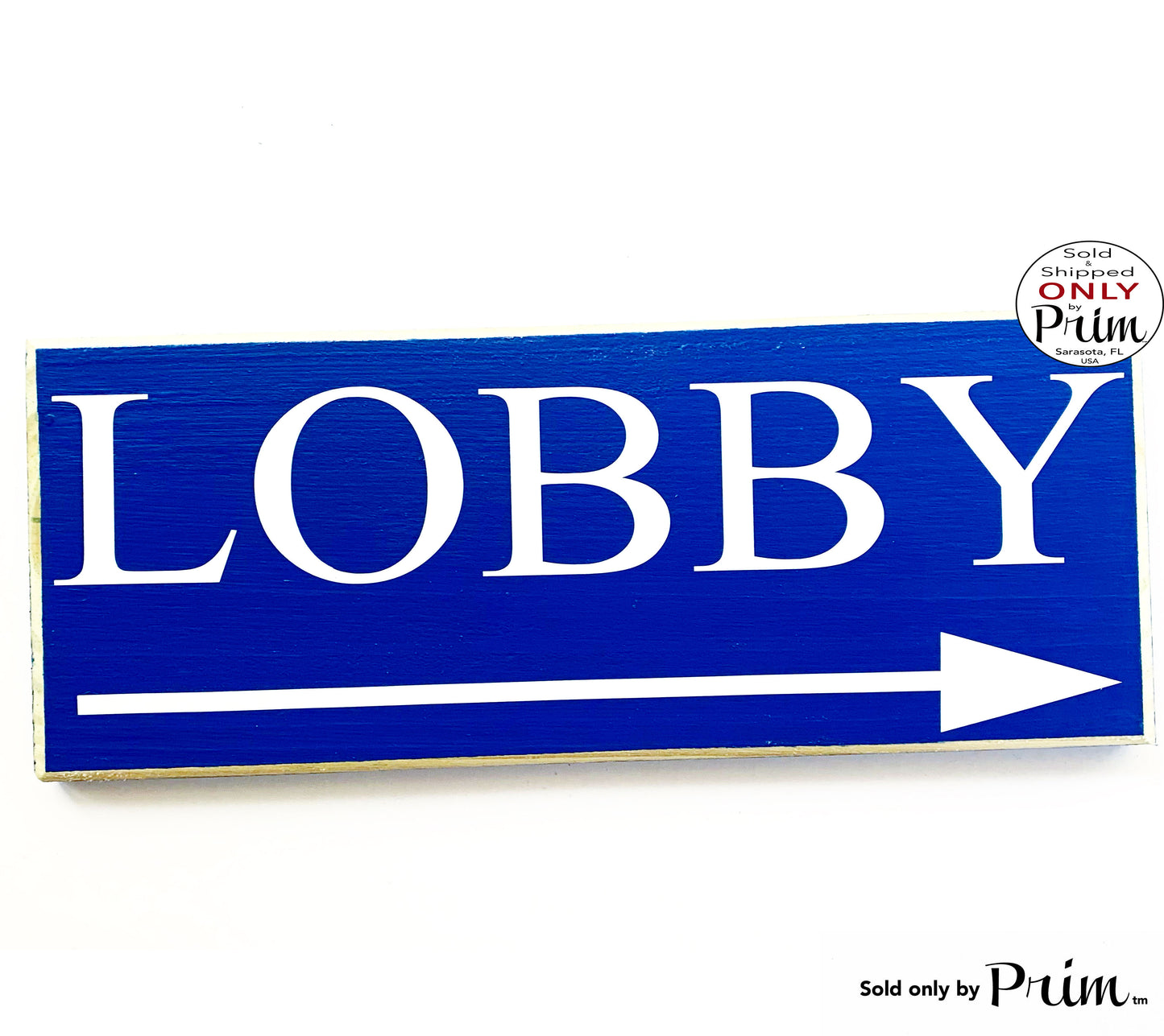 14x6 Lobby with Arrow Custom Wood Sign | Welcome Waiting Room In Sign In Walk Ins Appointment In Session Progress Front Office Door Plaque Designs by Prim