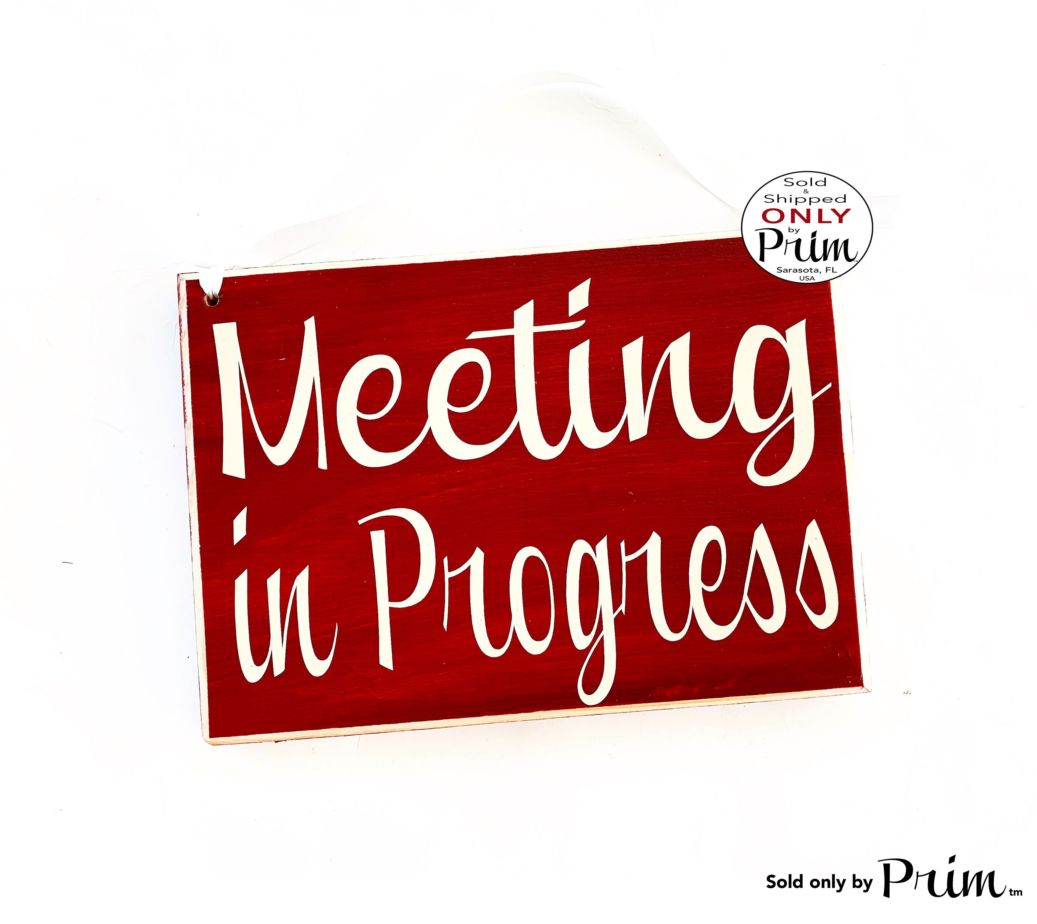 meeting in progress sign template