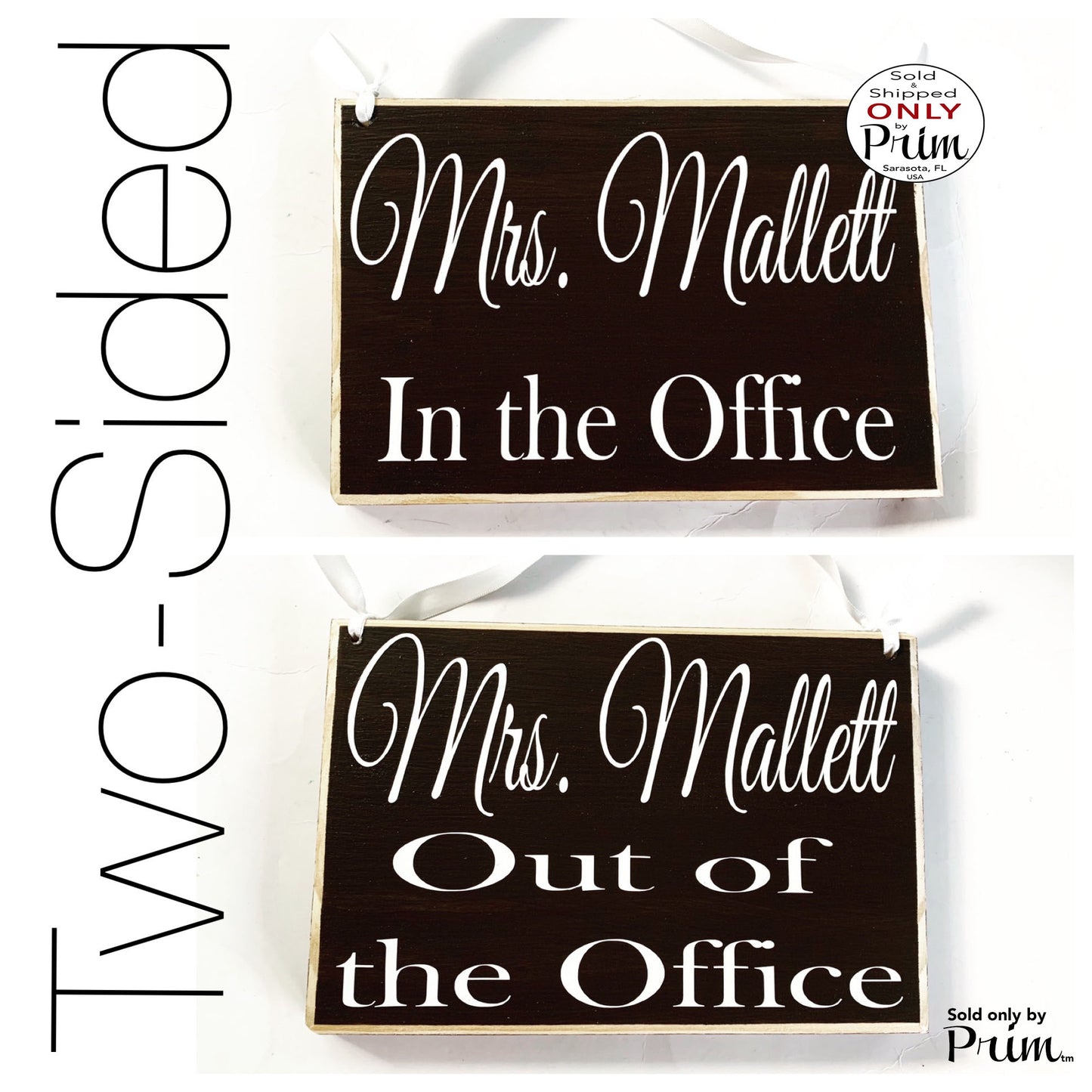 8x6 Custom Name ADD NAME Please Do Not Disturb Welcome Two Sided Custom Wood Sign Teacher Counselor School In The Office Out Open Closed