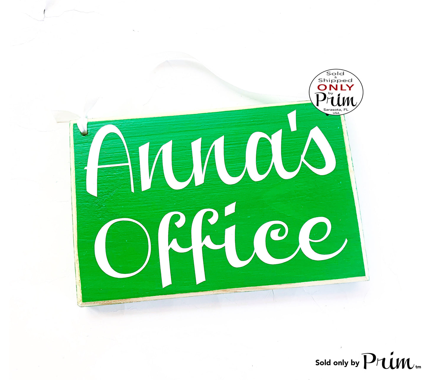 8x6 Personalized Custom Name Office Wood Sign | Title Room Business Bed and Breakfast Church Meeting Staff Guest Door Plaque Hanger Designs by Prim