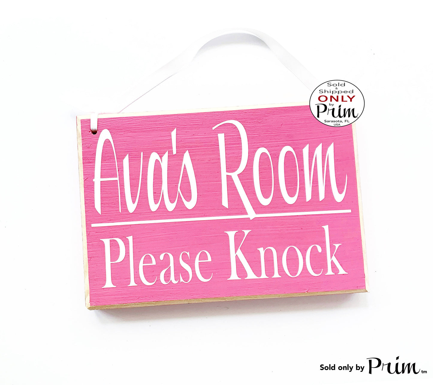 Custom Name Room Please Knock 8x6 Personalized Custom Wood Sign Do Not Disturb Kids Children Bedroom Privacy Wall Decor Hanger Door Plaque Designs by Prim