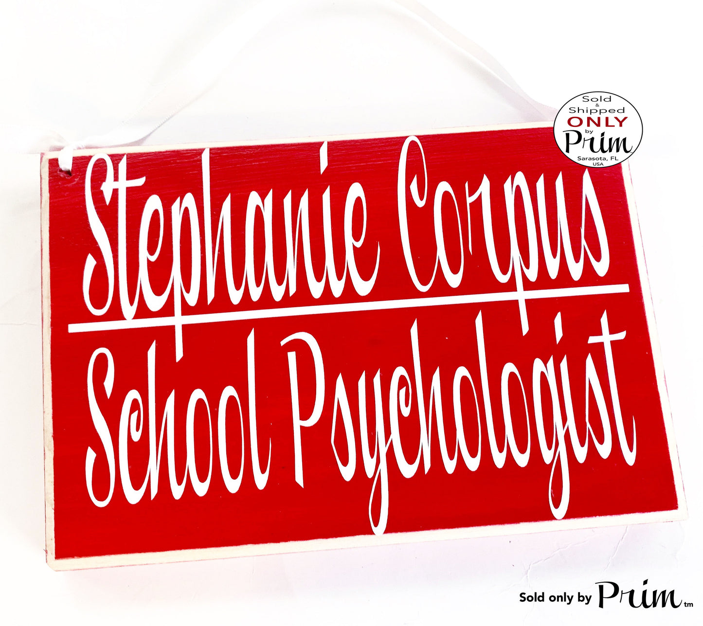 10x8 Therapist Title Name Custom Wood Sign Personalized Counselor Teacher Classroom Instructor In Session Psychologist Job Door Plaque