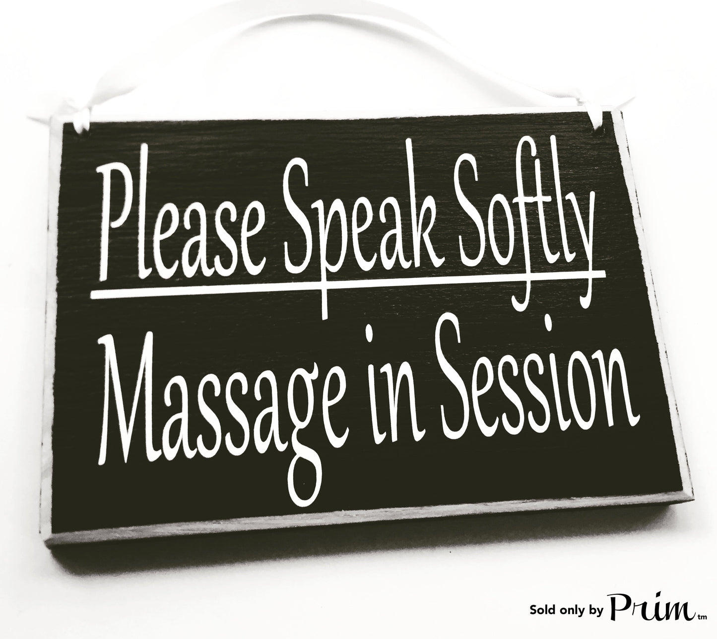 8x6 Please Speak Softly, Massage In Session Custom Wood Sign Spa Office Soft Voices In Progress Salon Door Plaque