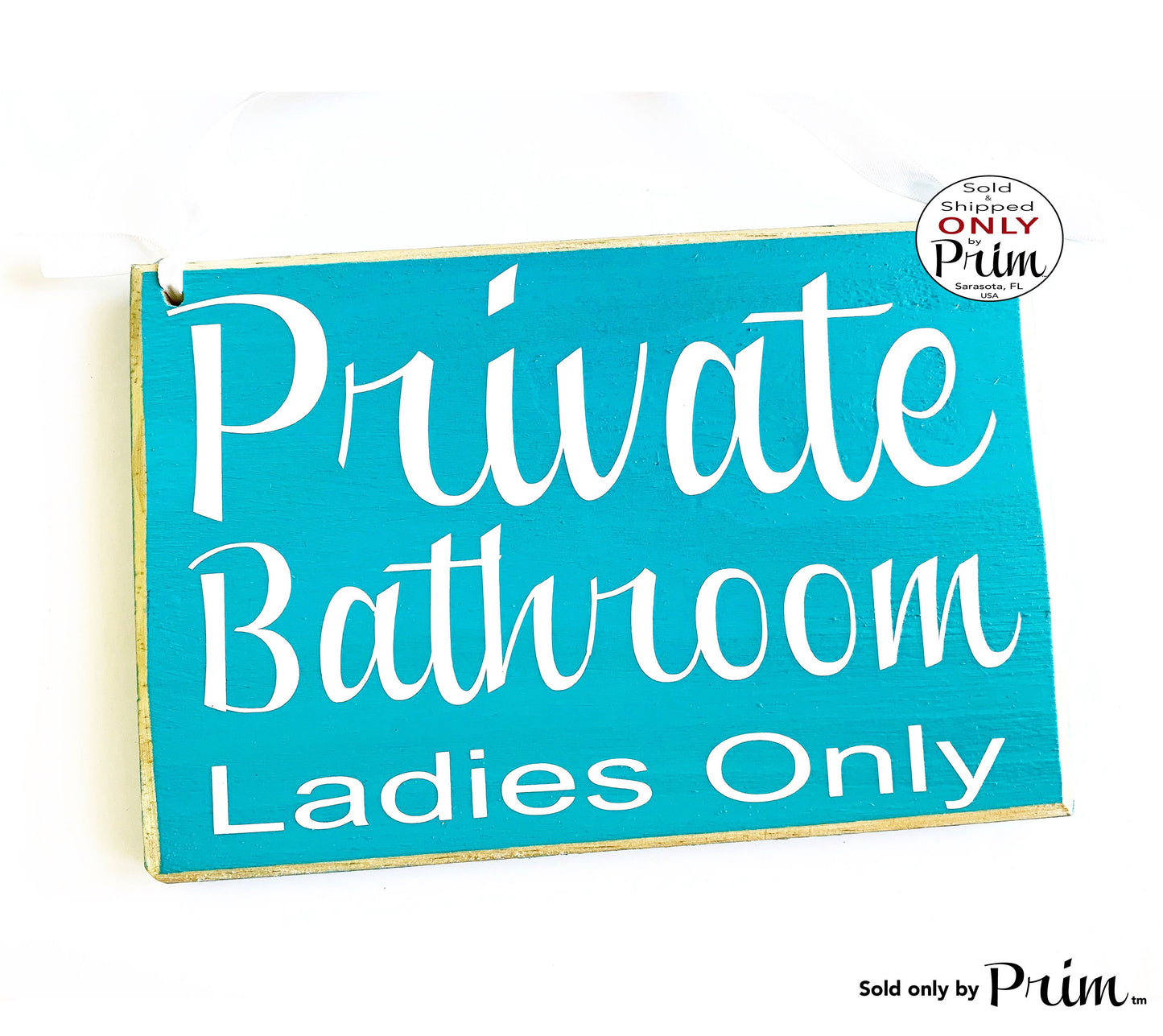 8x6 Private Bathroom Ladies Only Custom Wood Sign Restroom Loo WC Women Men Please Do Not Enter Business Retail Wall Hanger Door Plaque
