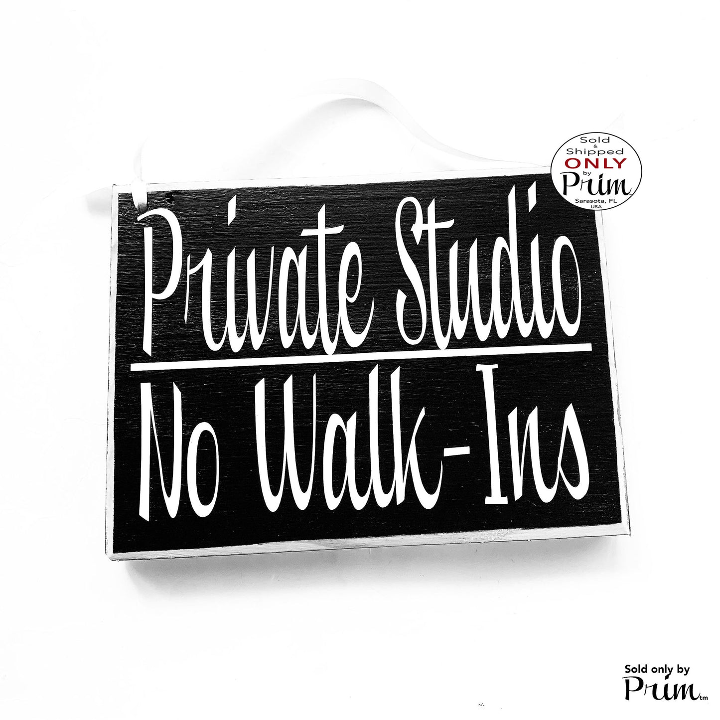 8x6 Private Studio No Walk-Ins Custom Wood Sign, Please Do Not Enter Sign, Private In Session Sign, No Trespassing Hanger, Door Plaque