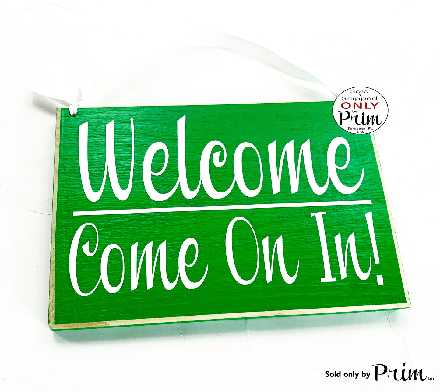 8x6 Welcome Come On In Custom Wood Sign 8x6 Front Door Spa Office Business Corporate Store Please Enter Door Wall Plaque