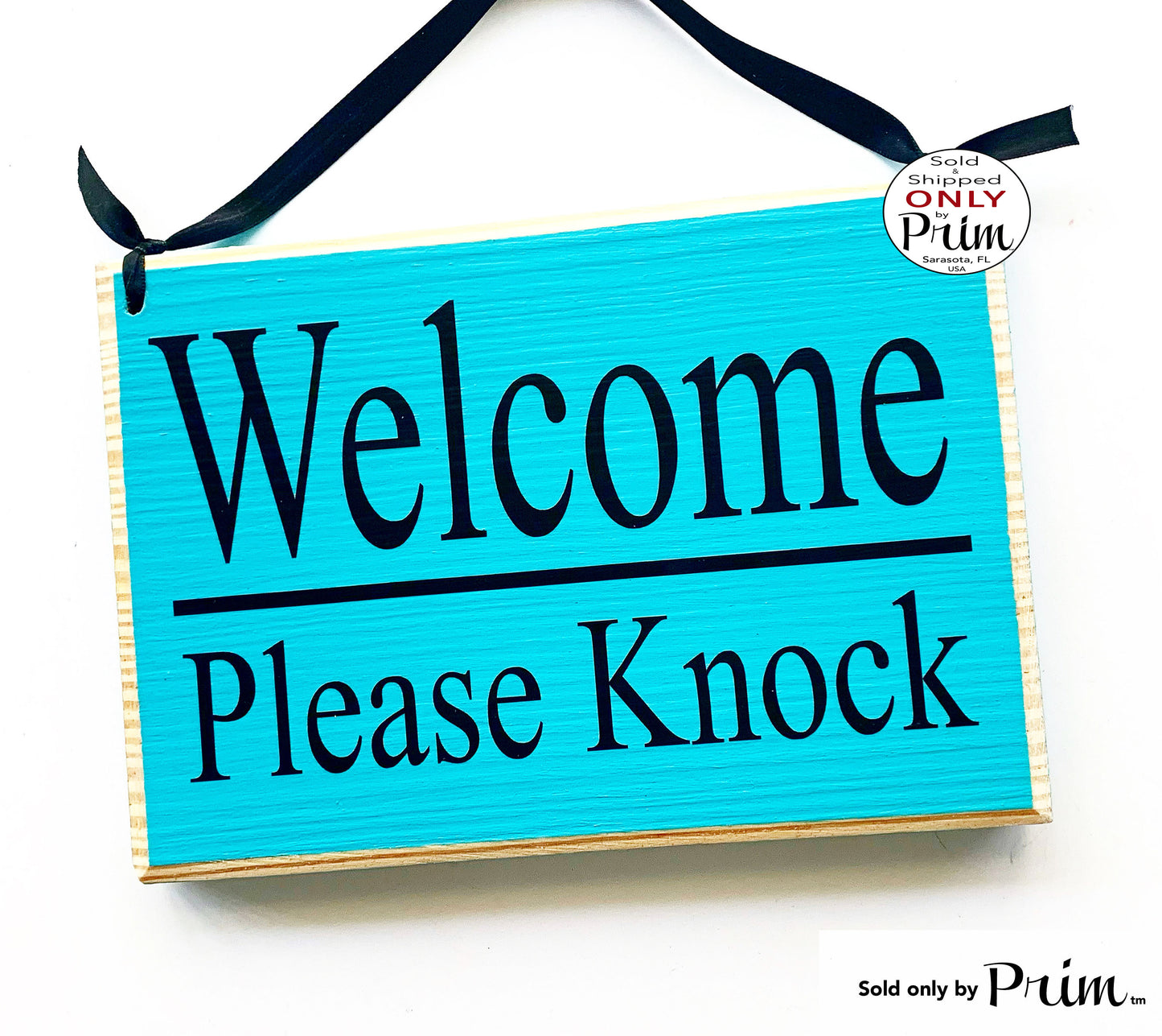 8x6 Welcome Please Knock Custom Wood Sign 8x6 Front Door Spa Office Business Corporate Store Please Enter Door Wall Decor Hanger Door Plaque Designs by Prim