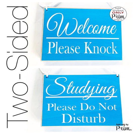 8x6 Welcome Please Knock Studying Please Do Not Disturb Custom Wood Sign School Progress Students Class In Session Testing Quiet Door Plaque