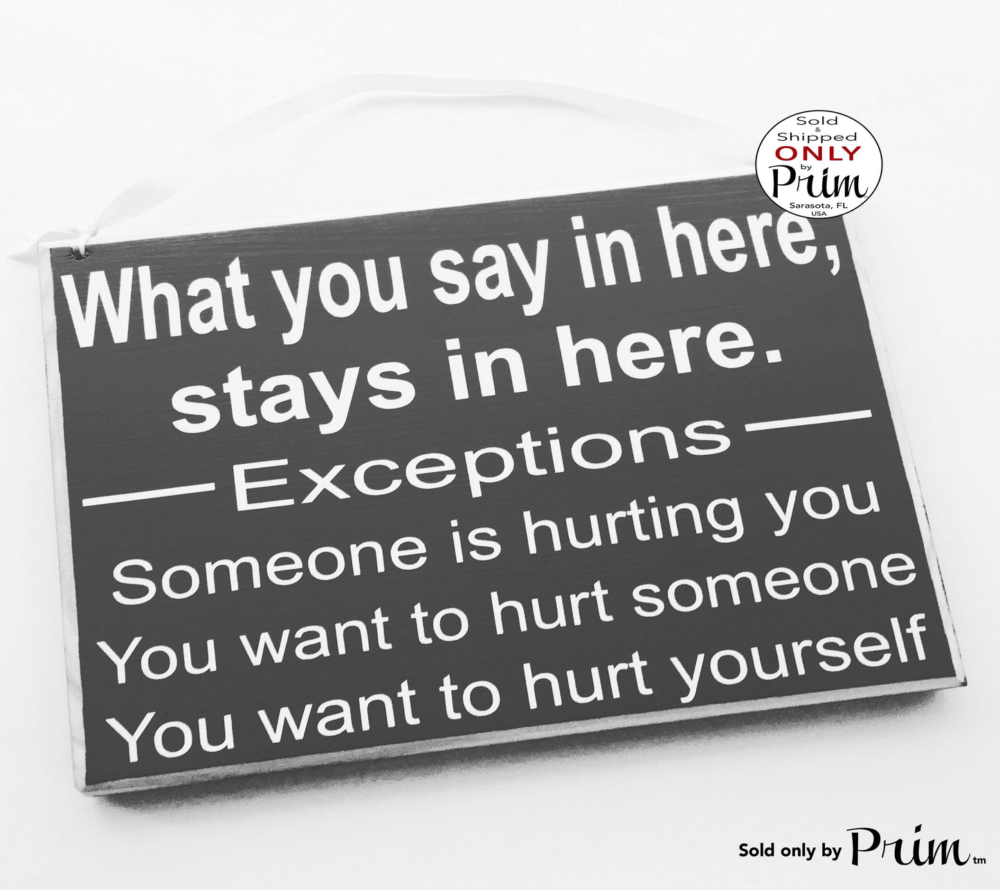 10x8 What You Say In Here Stays In Here Custom Wood Sign Guidance Counselor Salon School Meeting Office Welcome Plaque