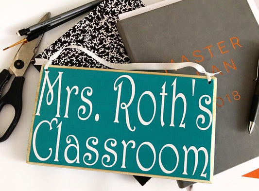 personalized teacher signs