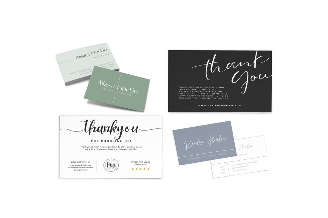 Business and Thank You Cards