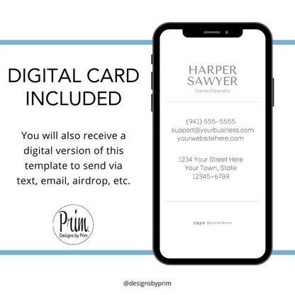 Designs by Prim Simply Modern Gift Certificate Template | Editable Gift Card | Health Beauty Hair Business Template | Design Studio | Realtor Card Template