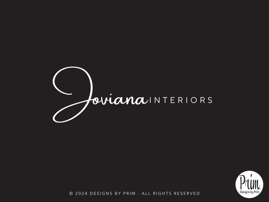 Joviana Collection Floral Brand Logo Design | Modern Premade Logo Design