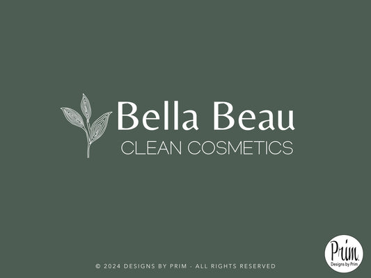 Floral Plant Simple Clean Brand Logo Design | Professional Logo | Premade Logo | Minimalist Logo | Modern Logo | Logo Brand Kit | Simple Logo Design | Stylish Logo Graphic Designer Business Branding