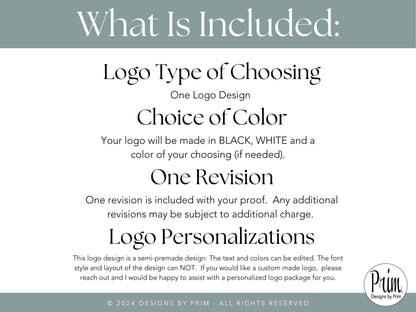 Modern Chic Brand Logo Design | Professional Logo | Premade Logo | Minimalist Logo | Modern Logo | Logo Brand Kit | Simple Logo Design | Stylish Logo Graphic Designer Business Branding Designs by Prim